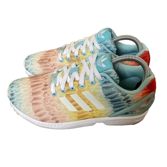 Adidas Torsion Womens ZX Flux Running Shoes Multicolor Pastel Print Size 8 EUC - Picture 6 of 12